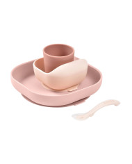 BEABA silikona 4 gab. pusdienu komplekts, Cotton Candy