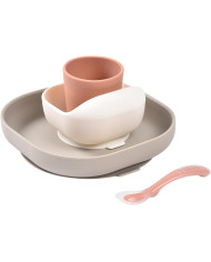 BEABA Silikona Pusdienu Komplekts, Terracotta - 4 gab.