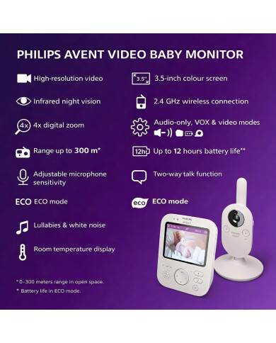 PHILIPS AVENT VIDEO AUKLE SCD891 – Uzticama Bērnu Uzraudzība