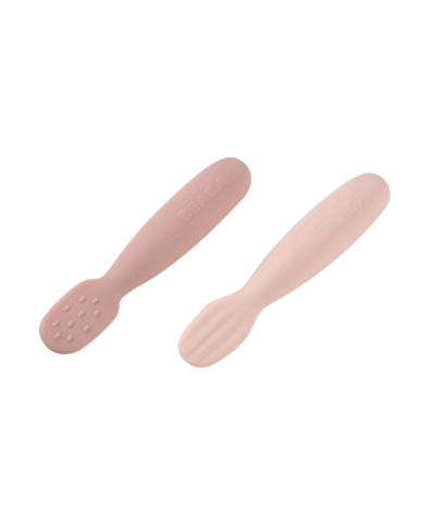 BEABA 2 vnt. silikona karotīšu komplekts +4 MĒN., Candyfloss/Marshmallow