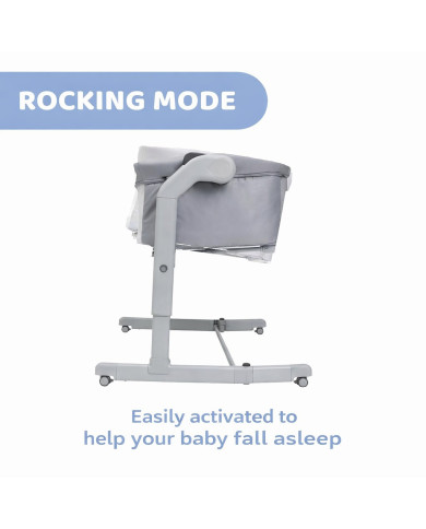 CHICCO NEXT2ME MAGIC EVO ŠŪPULIS, LIGHT GREY - Komforts un Drošība