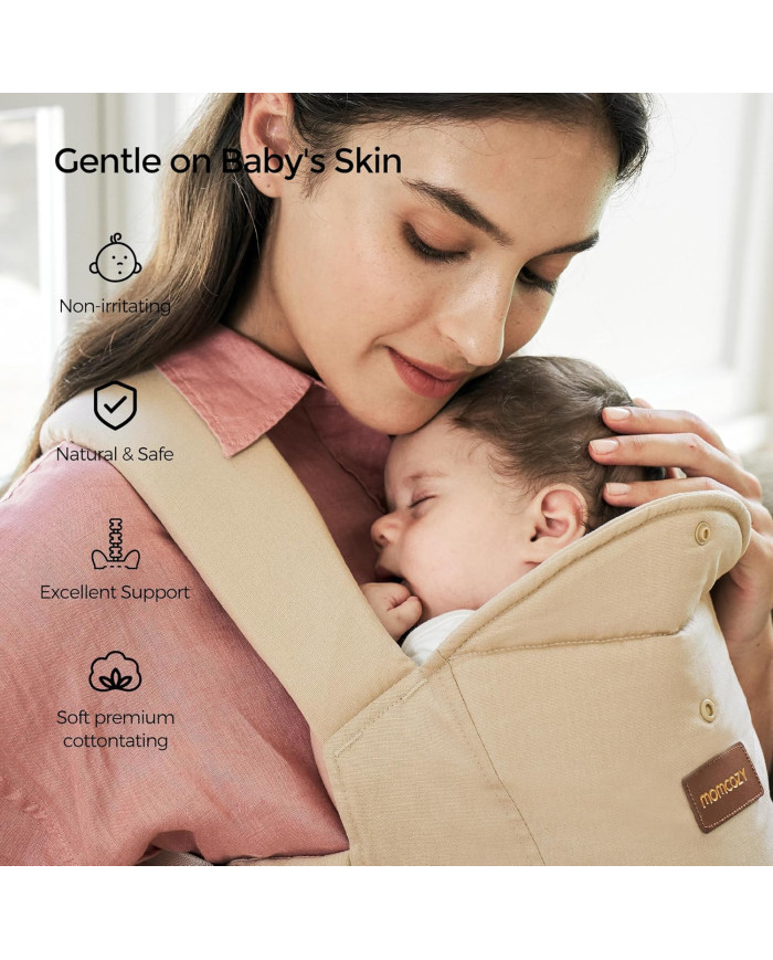 MOMCOZY ERGONOMISKĀ ZĪDAIŅU ĶENGURSOMA WEESNUG, COTTON KHAKI