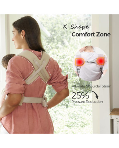 MOMCOZY ERGONOMISKĀ ZĪDAIŅU ĶENGURSOMA WEESNUG, COTTON KHAKI