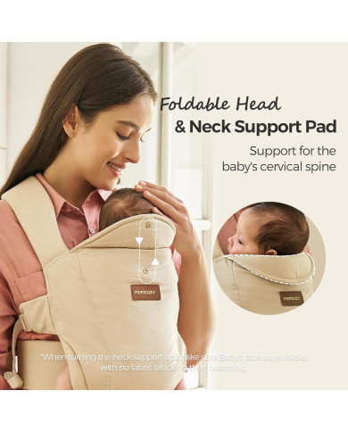 MOMCOZY ERGONOMISKĀ ZĪDAIŅU ĶENGURSOMA WEESNUG, COTTON KHAKI