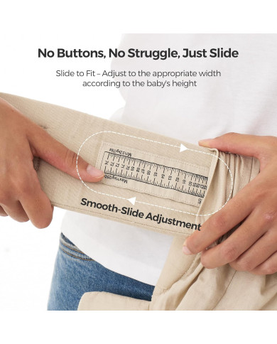 MOMCOZY ERGONOMISKĀ ZĪDAIŅU ĶENGURSOMA WEESNUG, COTTON KHAKI