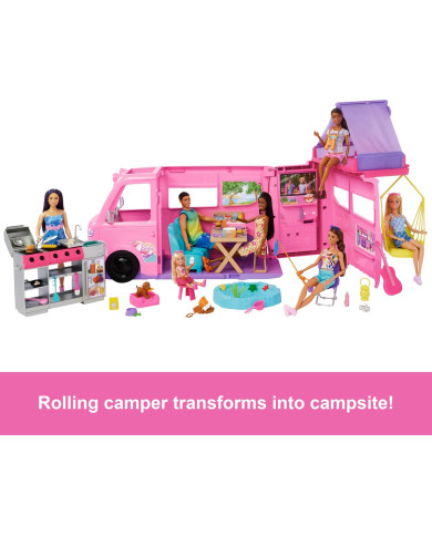 Leļļu Barbies Super Adventure Kemperis HRJ78 - Transformējams spēļu komplekts