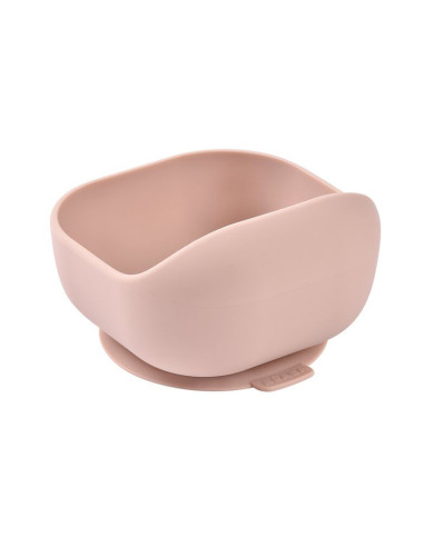 BEABA SILIKONA BĻODIŅA AR PIESŪCEKNI, PINK