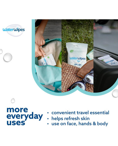 WATERWIPES SENSITIVE+ Mitrās Salvetes 8 Iepakojumi