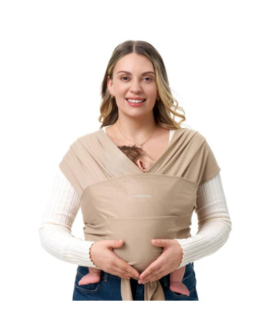 MOMCOZY BĒRNU SLINGS-ĶENGURSOMA, GAIŠI BRŪNA