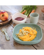 BEABA Silikona 4 gab. Pusdienu Komplekts – Sage Green | Kinderland