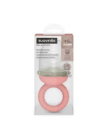 SUAVINEX SILIKONAIS ZĪDĀMAJIEM BĒRNIEM, NO 6 MĒN., ROSE