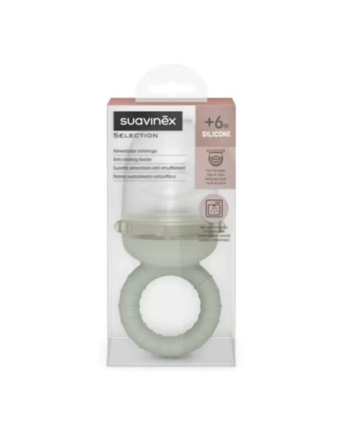 SUAVINEX SILIKONAIS ZĪDĀTĀJU PĀRTIKAS TURĒTĀJS, NO 6 MĒN., GREEN