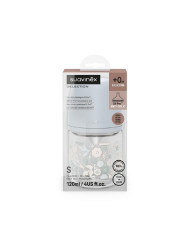 SUAVINEX STIKLA ANTI-COLIC PUDELE SX PRO AR LĒNĀS PLŪSMAS FIZIOLOĢISKO KNUPĪTI, 120 ML, NO 0 MĒN., WONDERLAND BLUE