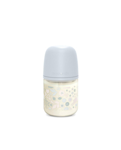 SUAVINEX STIKLA ANTI-COLIC PUDELE SX PRO AR LĒNĀS PLŪSMAS FIZIOLOĢISKO KNUPĪTI, 120 ML, NO 0 MĒN., WONDERLAND BLUE