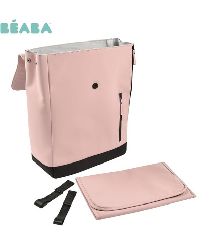 BEABA Mugursoma Vecākiem OSLO Dusty Pink - Stilīga un Praktiska