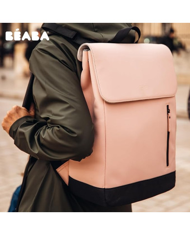 BEABA Mugursoma Vecākiem OSLO Dusty Pink - Stilīga un Praktiska
