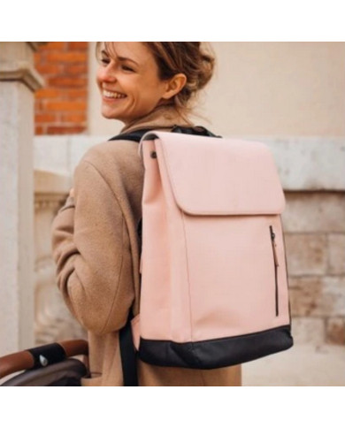 BEABA Mugursoma Vecākiem OSLO Dusty Pink - Stilīga un Praktiska