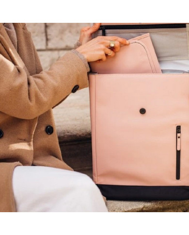BEABA Mugursoma Vecākiem OSLO Dusty Pink - Stilīga un Praktiska