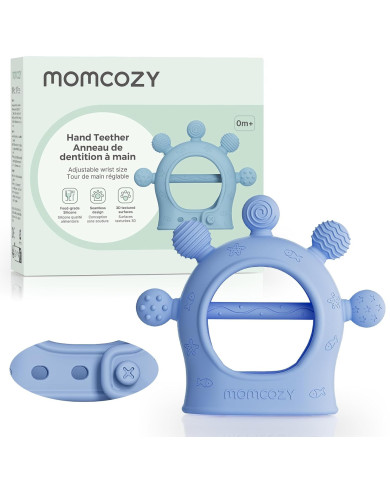 MOMCOZY Silikona Zobgrauzis Zīdaiņiem - Zils