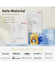 MOMCOZY Silikona Zobgrauzis Zīdaiņiem - Zils