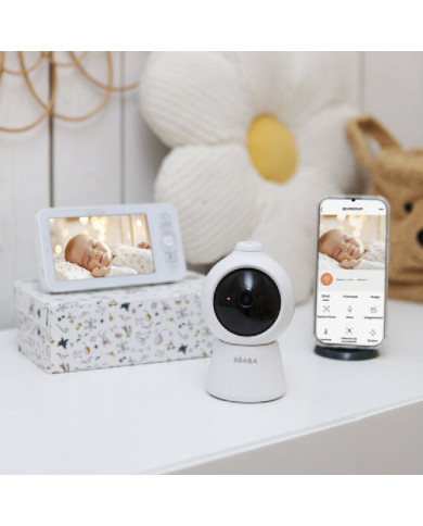 BEABA ZEN SMART AI VIDEO BĒRNA NOVĒROŠANAS MONITORS, WHITE