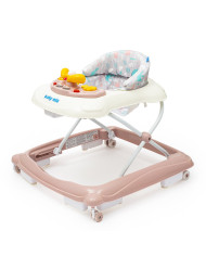 BABY MIX Bērnu staigulītis ar silikona riteņiem, Pink