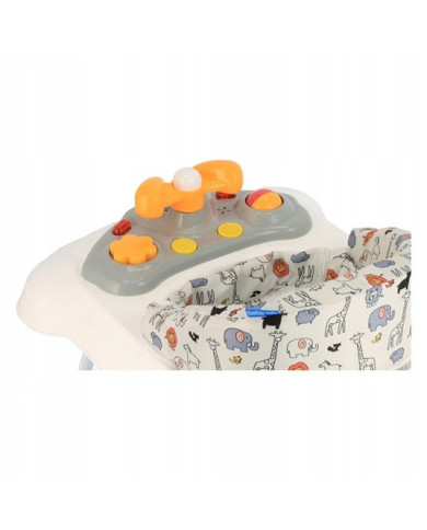 BABY MIX Gājējs ar silikona riteņiem, Grey