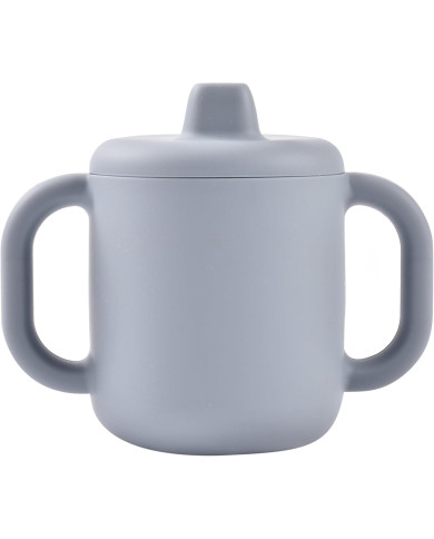 BEABA Silikona Mācību Krūzīte 2-in-1, Pebble
