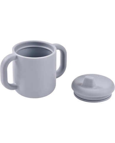 BEABA Silikona Mācību Krūzīte 2-in-1, Pebble