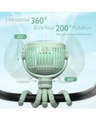 MOMCOZY PĀRNĒSĀJAMAIS RATIŅU VENTILATORS, ZAĻŠ