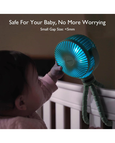 MOMCOZY PĀRNĒSĀJAMAIS RATIŅU VENTILATORS, ZAĻŠ