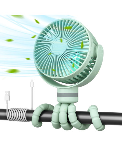 MOMCOZY PĀRNĒSĀJAMAIS RATIŅU VENTILATORS, ZAĻŠ
