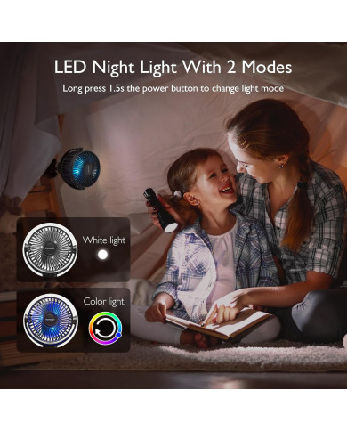 MOMCOZY PĀRNĒSĀJAMAIS RATIŅU VENTILATORS, MELNS