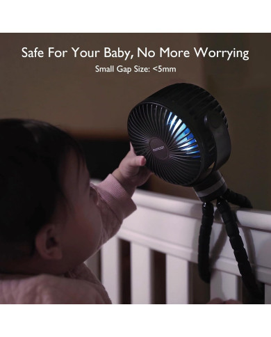MOMCOZY PĀRNĒSĀJAMAIS RATIŅU VENTILATORS, MELNS