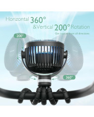MOMCOZY PĀRNĒSĀJAMAIS RATIŅU VENTILATORS, MELNS