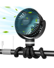 MOMCOZY PĀRNĒSĀJAMAIS RATIŅU VENTILATORS, MELNS