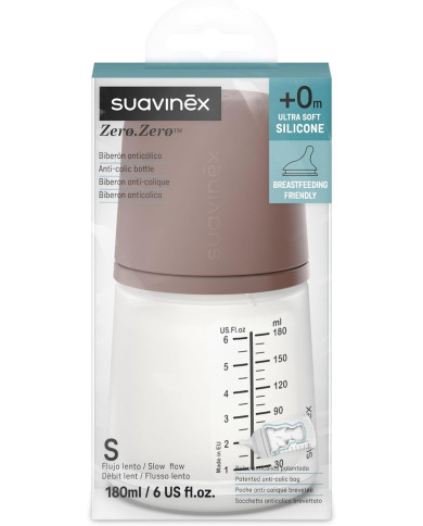 SUAVINEX ZERO ZERO Anti-Colic Pudele 180ml no +0 mēn.