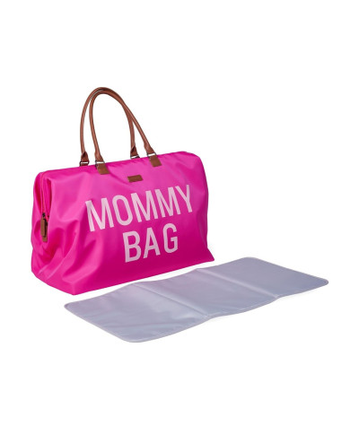 CHILDHOME Mommy Bag - Liels Mammas Piederumu Maiss, Pop Pink