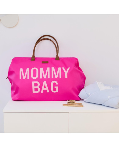 CHILDHOME Mommy Bag - Liels Mammas Piederumu Maiss, Pop Pink