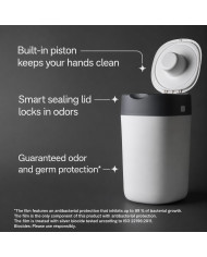 TOMMEE TIPPEE TWIST AND CLICK ADVANCED AUTIŅBIKŠU KONTEINERA UN 12 GAB. KASEŠU KOMPLEKTS, WHITE