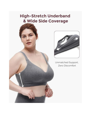 MOMCOZY KOKVILNAS BAROŠANAS KRŪŠTURIS LIELĀKAM KRŪTĪM BUSTY, PELĒKS, XL