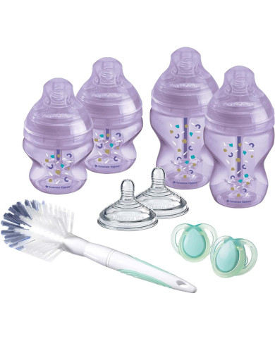 TOMMEE TIPPEE ADVANCED ANTI-COLIC BAROŠANAS SĀKUMA KOMPLEKTS, PURPLE