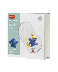 TINY LOVE MAGIC BOX ROUND PIEMIŅAS KASTE AR ZĪDAIŅA ROKAS UN PĒDAS NOSPIEDUMU