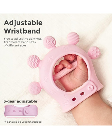 MOMCOZY Silikona zobgrauzis Zīdaiņiem, Rozā