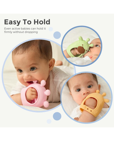 MOMCOZY Silikona zobgrauzis Zīdaiņiem, Rozā