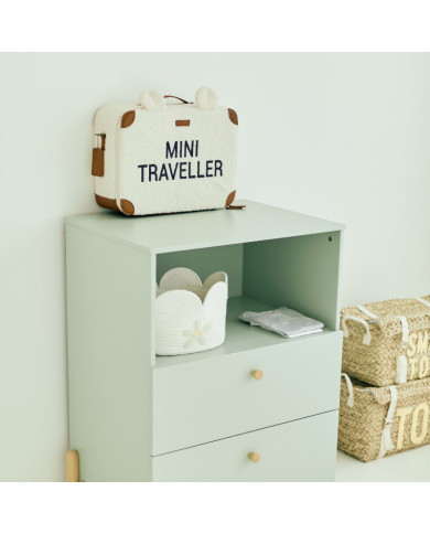CHILDHOME MINI TRAVELLER BĒRNU KOFERĪTIS, TEDDY OFF WHITE