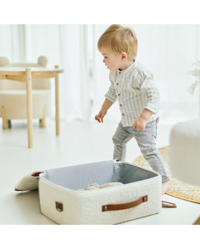 CHILDHOME MINI TRAVELLER BĒRNU KOFERĪTIS, TEDDY OFF WHITE