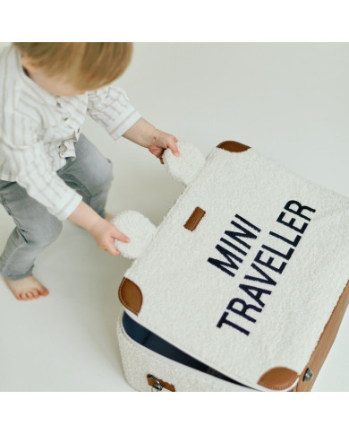 CHILDHOME MINI TRAVELLER BĒRNU KOFERĪTIS, TEDDY OFF WHITE