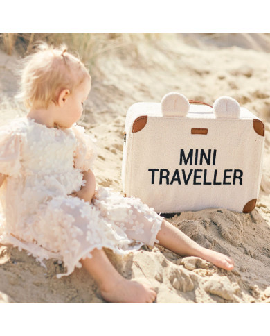 CHILDHOME MINI TRAVELLER BĒRNU KOFERĪTIS, TEDDY OFF WHITE