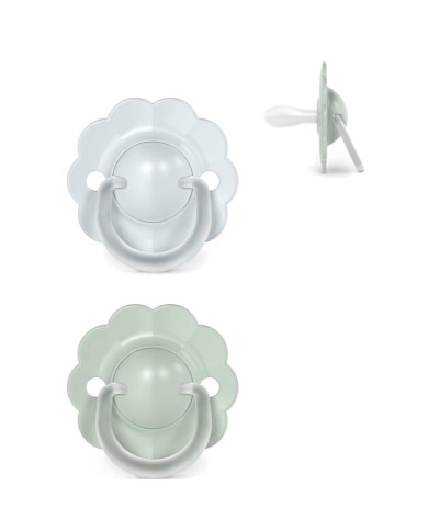 SUAVINEX FIZIOLOĢISKAIS KNUPĪTIS SX PRO WONDER, 0-6 MĒN., SOFT BLUE/GREEN, 2 GAB.